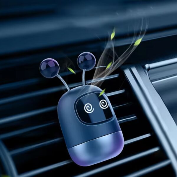 Gear shift and control buttons of a black car